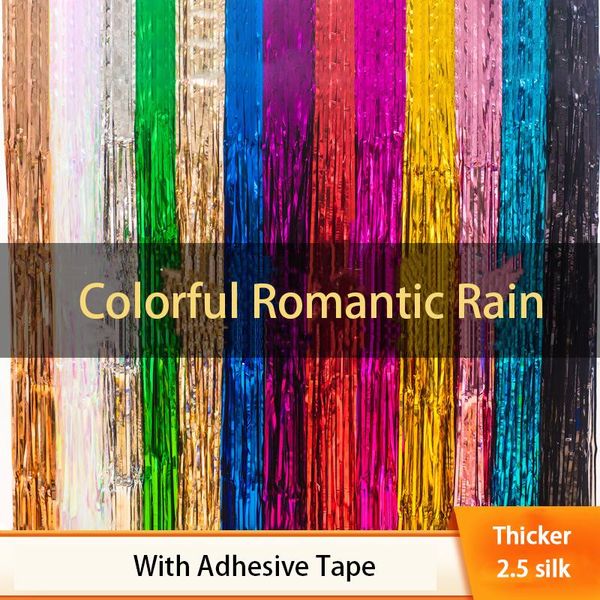 

christmas decorations colorful glitter tinsel rain curtain birthday party backdrop wedding decoration shimmer curtains wall drapes po zone