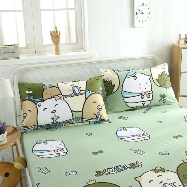

pillow case cotton pocket pillow simple cartoon lovely pure single family student dormitory