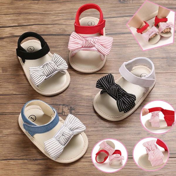 Sandali sandalen bambini bambine nodo in prua grazioso estate scarpe da principessa per neonati first walkers ragazza sandalias ni￱as