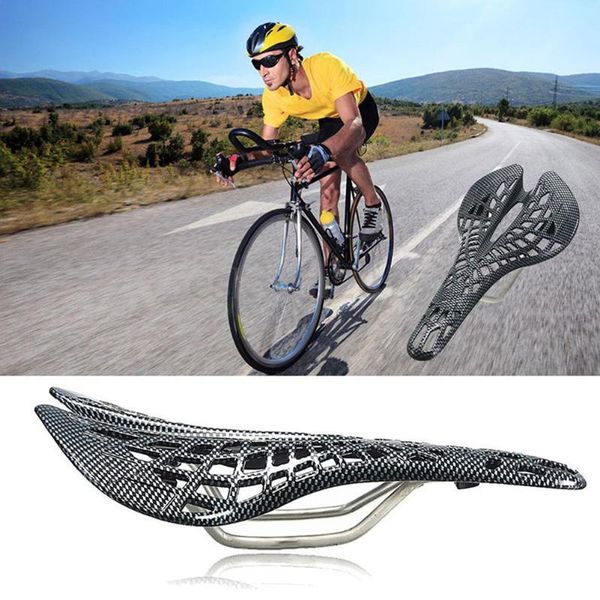 

carbon fiber mountain racing bike cycling bicycle hollow saddle seat comfort gel cushion pad accessories saddles