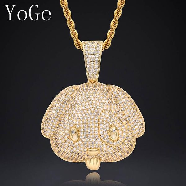 

yoge statement hip-hop little dog pendant necklace,fashion unique cubic zirconia specific character for man&women,hnd085 chains, Silver