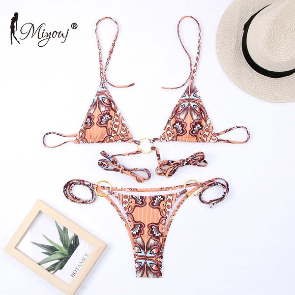 

miyouj bow bandeau bikini 2021 print leopard swimsuit bandage bathing suit women swimwear biquini high cut bikini set thong, White;black