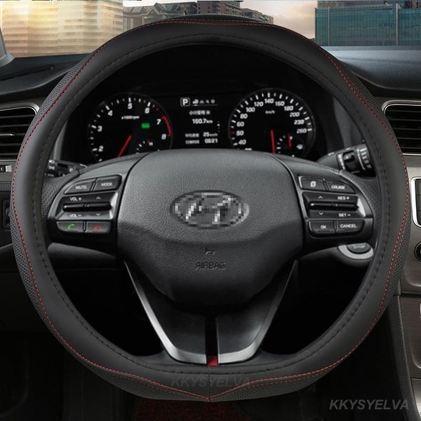 

steering wheel covers d shape pu leather for tucson 2021 nx4 elantra 7th sonata 10th car cover auto accessories