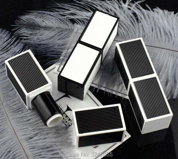 

storage bottles & jars 20pcs 40pcs 12.1mm square empty cosmetic lip rouge container, diy plastic lipstick tube, white/black packing bot