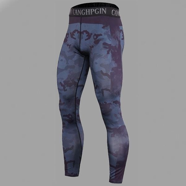 

running pants camo sportswear sport skinny trousers gym fitness compression jogging pant quick dry bottoms training leggings men, Black;blue