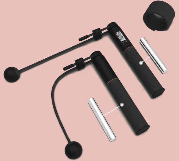 

jump ropes home use ropeless cordless rope skipping with counter digital women lady keep fit crossfit weighted heavy