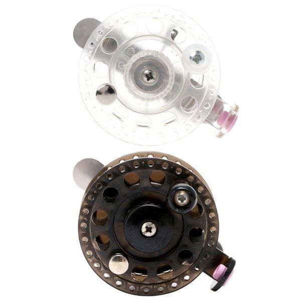 

plastic ice fishing reels tackle round wheel mini carp reel baitcasting