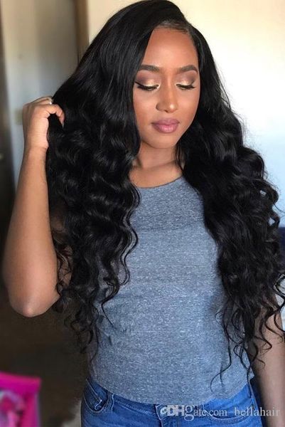 

bellahair brazilian human hair wigs for black women lace front wigs deep wave curly lace wigs 130 density natural color medium cap, Black;brown