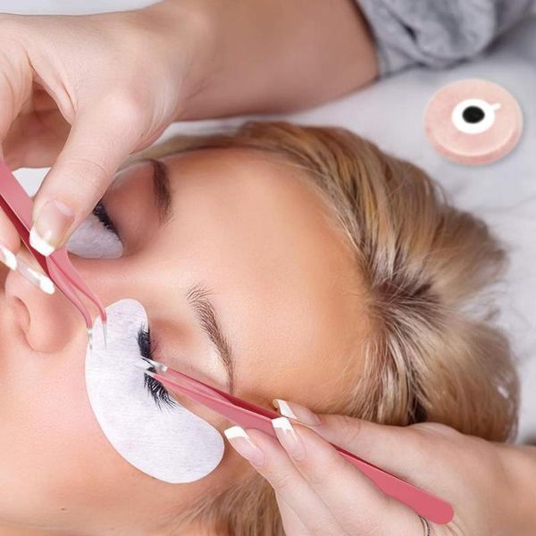 

false eyelashes eyelash extension pink jade gasket special glue pad tool makeup r8s4