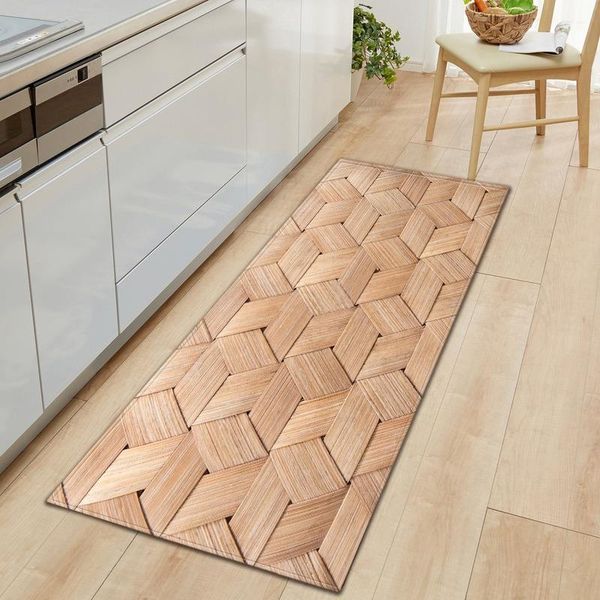 

carpets square strip kitchen pad door mat absorbent carpet simulation wood pattern customization rugs and for home living room