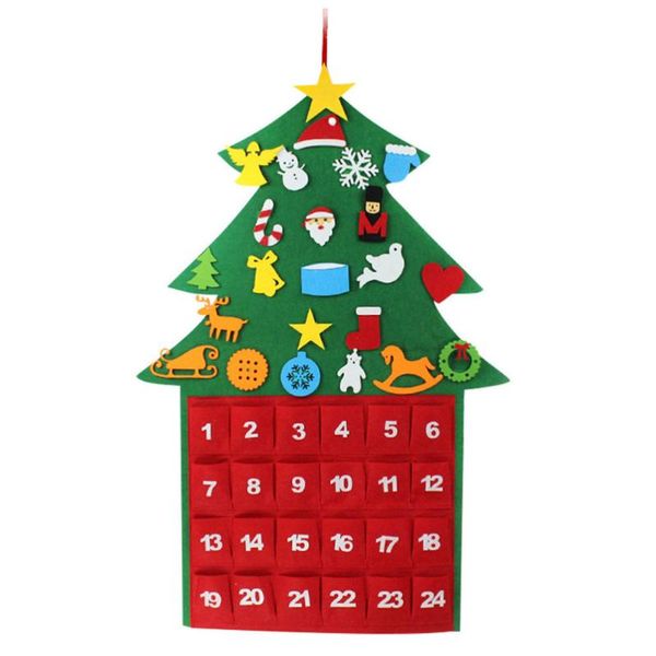 

christmas decorations 1pc felt diy tree cartoon xmas pendant decor calendar