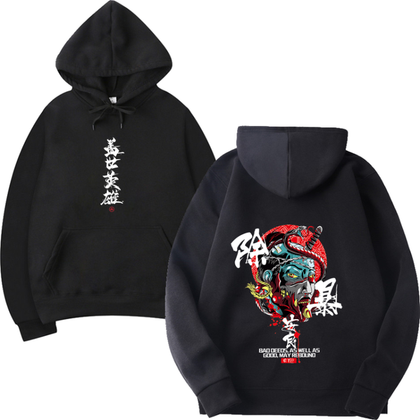 

men's hoodies & sweatshirts chinese style heroes, anliang long-sleeved hu di personalized printing clothes are selling well in spring a, Black