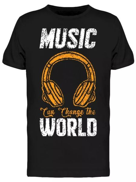 

Music Can Change The World Font Tee Men's -Image by Shutterstock, White;black