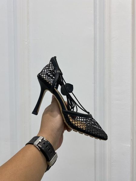 

dress shoes gauze sandals women's style in summer 2021 square cut-out one line with baotou bandage roman stiletto heels, Black