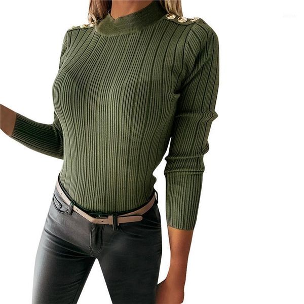 

women solid color knitwear half high neck long sleeve stripe knitted pattern pullover shirts women's sweaters, White;black