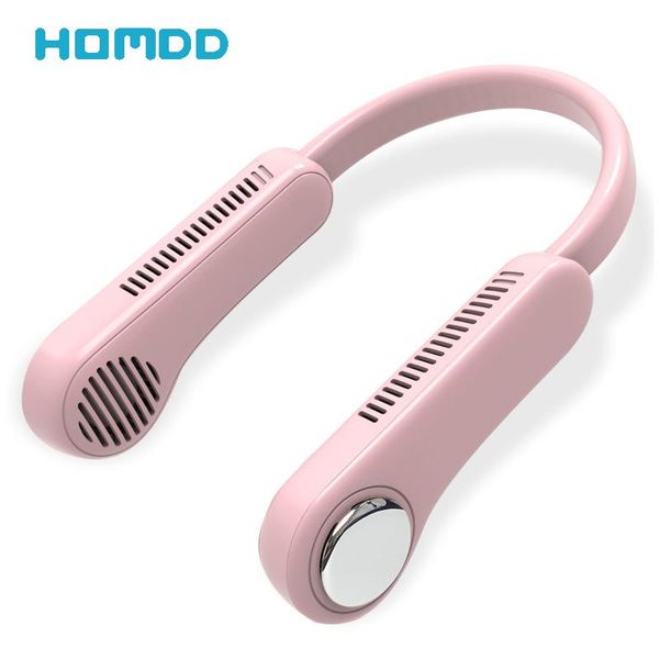 

electric fans mini neck fan portable bladeless usb rechargeable negative ion leafless hanging air cooler cooling sports neckband