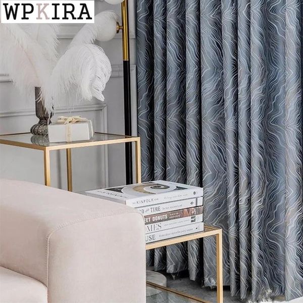 

modern luxury jacquard stripe curtain for living room textured bedroom shade fashion window sheer fabric drape s392#d & drapes