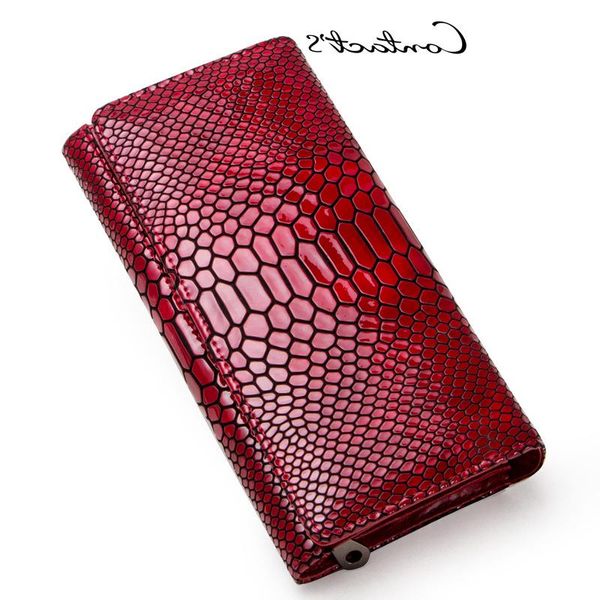 

wallet, long tri-fold cross-border layer black angel leather ladies clutch head itjsx
