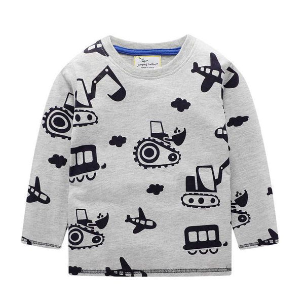 

jumping meters brand boys shirts baby clothes cotton long sleeve ees cartoon cute girls autumn clothing 210529, Blue