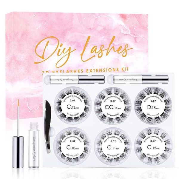 

false eyelashes 72 volume diy clusters eye lashes extension natural dramatic makeup segmented bundle
