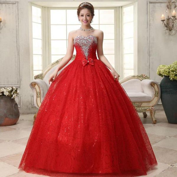 

ethnic clothing red bowknot rhinestone cheongsams sequins bandage qipao women sparkly stylish ball gown mesh chinese birdal robe de soi