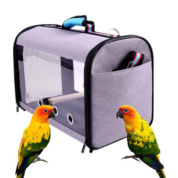 

bird cages c90d carrier parrot travel cage lightweight small birds pet with multiple ventilation holes extra storage space
