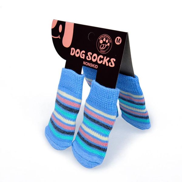 

dog apparel 4pcs/set cartoon lovely pet socks small dogs cotton warm anti-slip puppy cat shoes skid bottom accessories