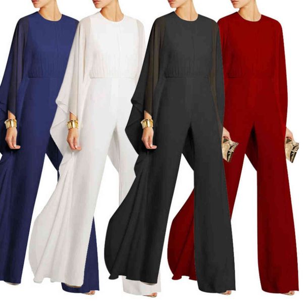 

luxury evening dress chiffon pants jumpsuit women's summer, Black;gray
