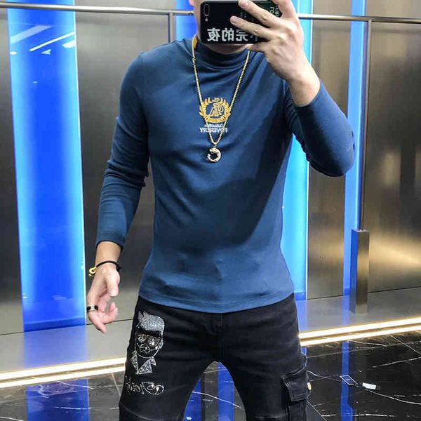 

hoodies fashion deep autumn shirt simple letter wheat ear embroidered medium collar men, Black