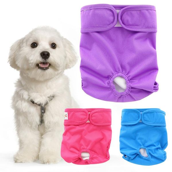 

dog apparel ohbabyka hook&loop adjusted cloth diapers sanitary wraps pants for female pets underwear pet training size s m l