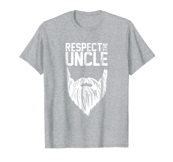 

respect the uncle t-shirt cool bearded uncle graphic tee, White;black