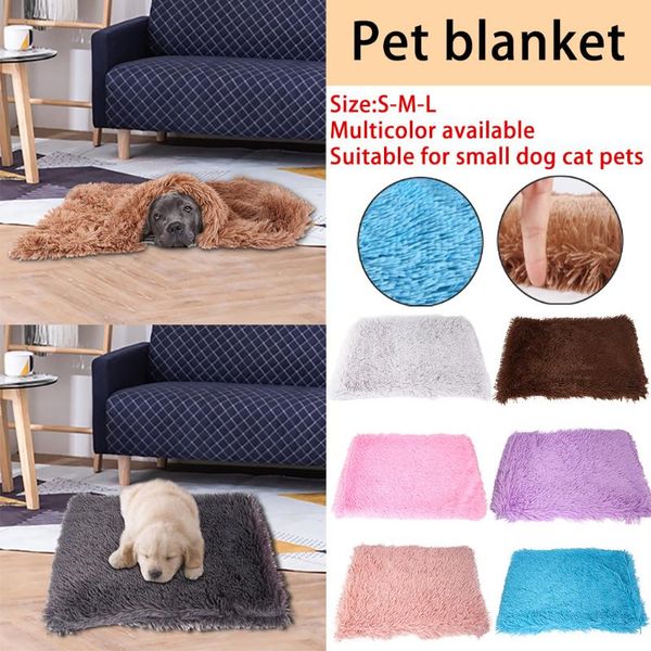 

pet blanket bed mat mattress cute small warm medium dog cat hamsters puppy fleece soft beds cushion pad kennels & pens