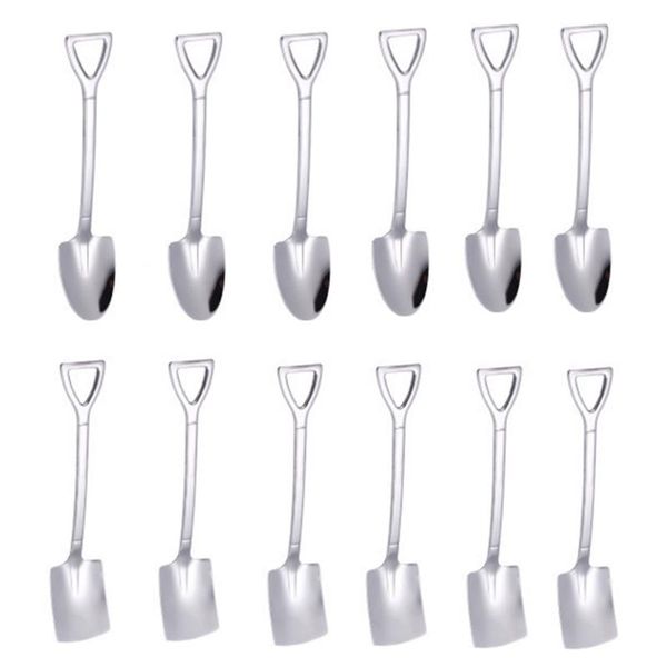 

creative 304 stainless steel spade spoon cake dessert watermelon coffee stirring spoons