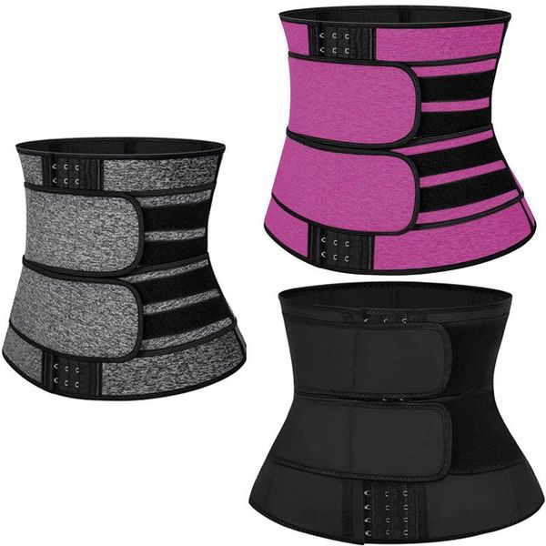 

waist support belt hookers women shaper boned corset trainer sauna sweat sport cintas modeladora weight loss lumbar w, Black;gray