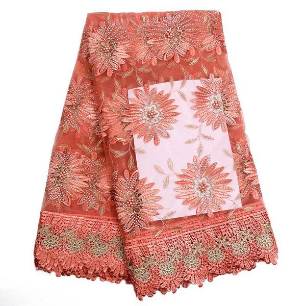 

ribbon african lace fabric -selling embroidery wedding bride french party2423b, Pink;blue