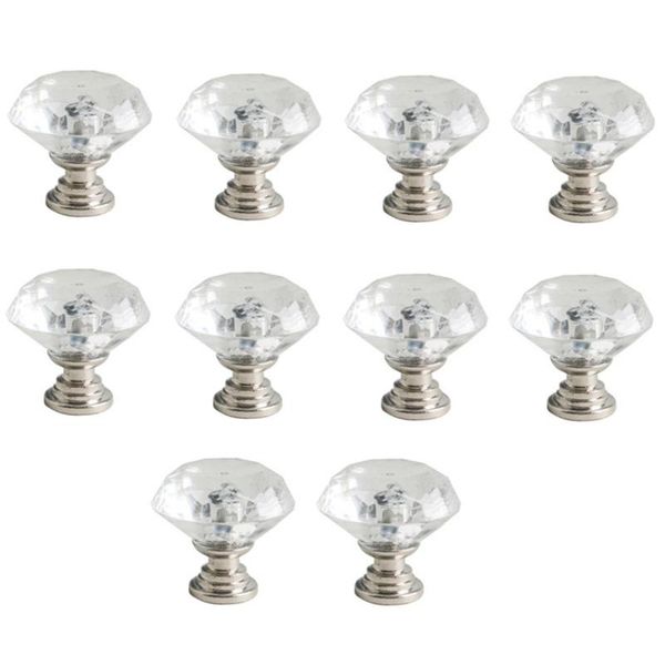 

handles & pulls 31mm chinese clear crystal transparent handle door cabinet drawer acrylic handle, 10pcs