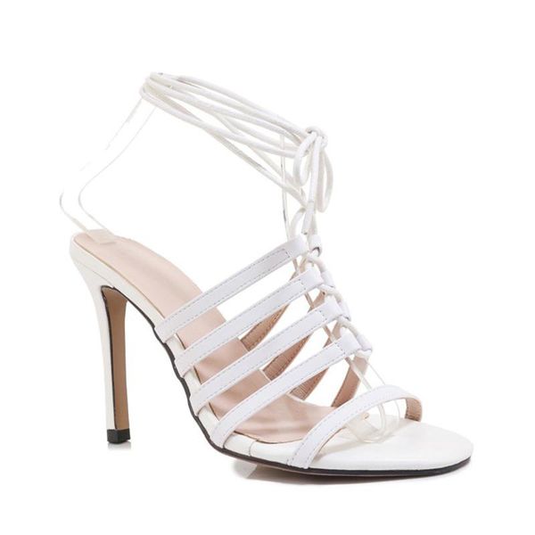 

style high stiletto women lace up sandals shoes high-heeled green dress pumps ladies, Black