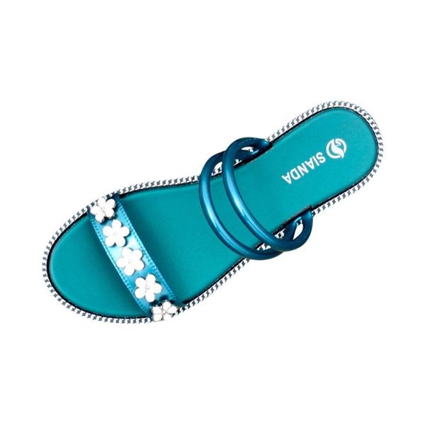 

slippers sagace summer open toe flat slipper cute flower beach shoes femme comfort outdoor flip flops walking slides zapatillas mujer, Black