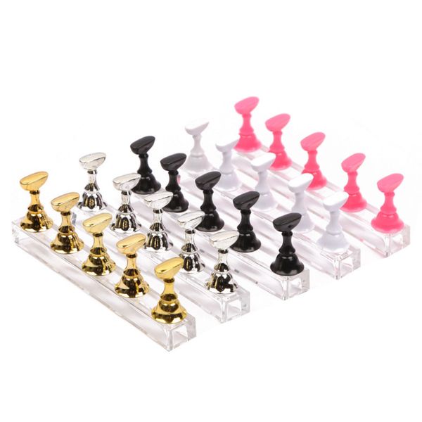 DIY Acrílico Nail Art Pratical Stands Magnetic Nails Dica Titulares Treinamento Reutilizável Tapítulo Titular