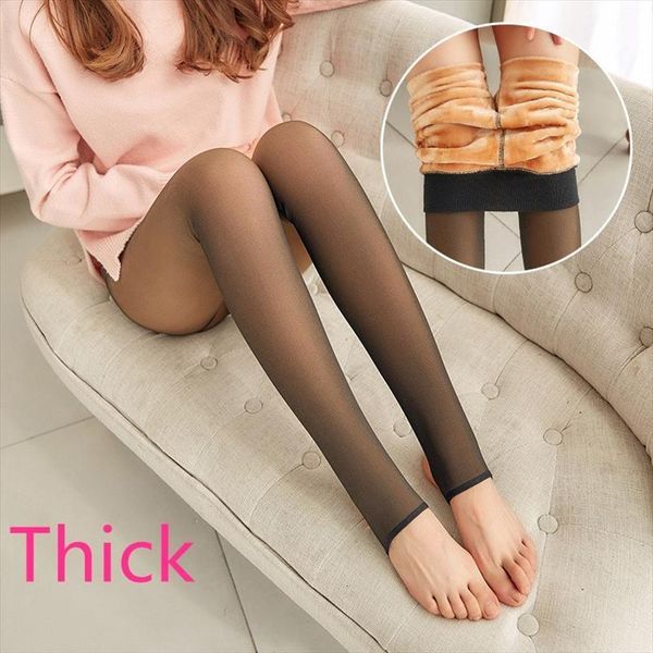 

winter high waist elastic plus womens leggings velvet slim keep warm jeggings push up sexy, Black