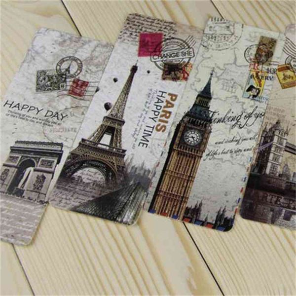 

stationery korean paper bookmark classical iron tower book clip creative nostalgia and exotic 30 pieces