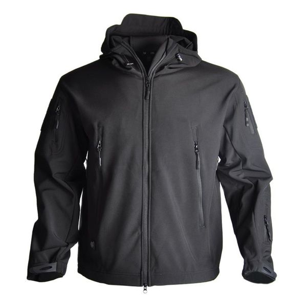 

men's jacket soft shell shark skin fleece waterproof windproof windbreaker tactical coat for hiking camping hunting thermal male 211029, Black;brown