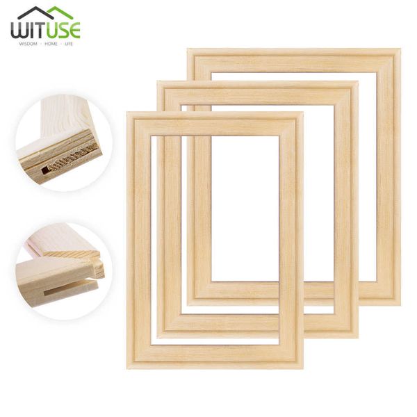 Cornice in legno Strisce per barelle professionali Barre Cornice in tela fai-da-te per dipingere Prezzo di fabbrica Immagine a olio Cornice pos Wall Art Deco 210611