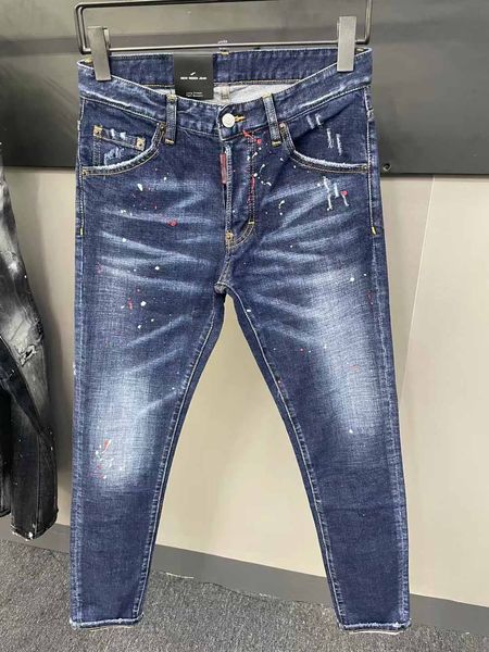 

herbst winterstile herren jeans 2022ss luxurys designer denim stickerei vintage hosen mode slim bein lÃ¶cher motorrad biker jean hose grÃ¶Ãe 2, Blue