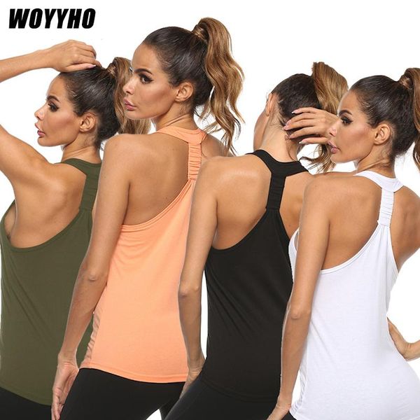 

women quick drying sleeveless yoga shirt,breathable gym fitness vest,high flexibility running workout shirt jogging sports outfit