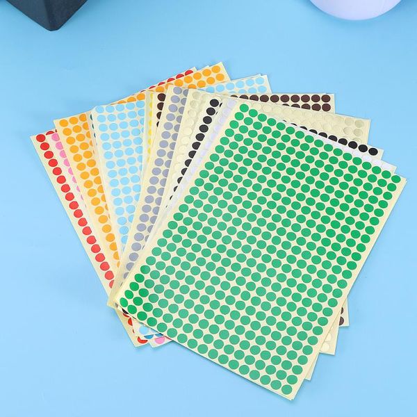

gift wrap 16 pcs 6mm color-coding sticker bright color circle dot labels mixed