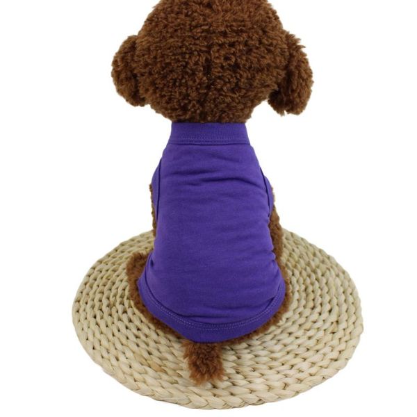

cute pet dog cat solid color vest clothing small puppy costume summer t shirt apparel costumes for medium dogs