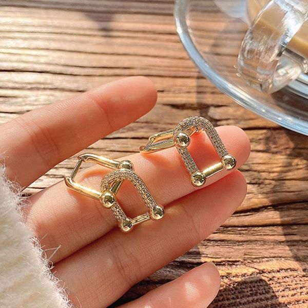 

dangle & chandelier classic elegant geometric square earrings for women s925 needle zircon jewelry detachable accessories, Silver