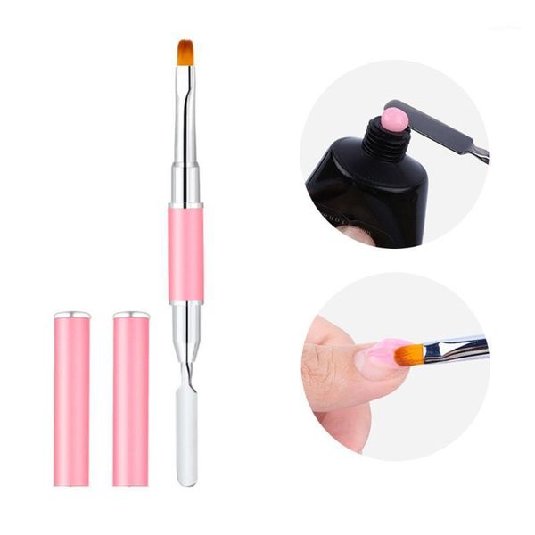 

dual-ended brush and picker 2 in 1 designs nial brushes stainless steel gel nail slice tool1