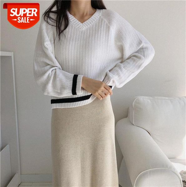 

[korea] 19ss-spe[[ ed@t korean spring age-reducing foreign style v-neck sweater 2 colors #gb1p, Black